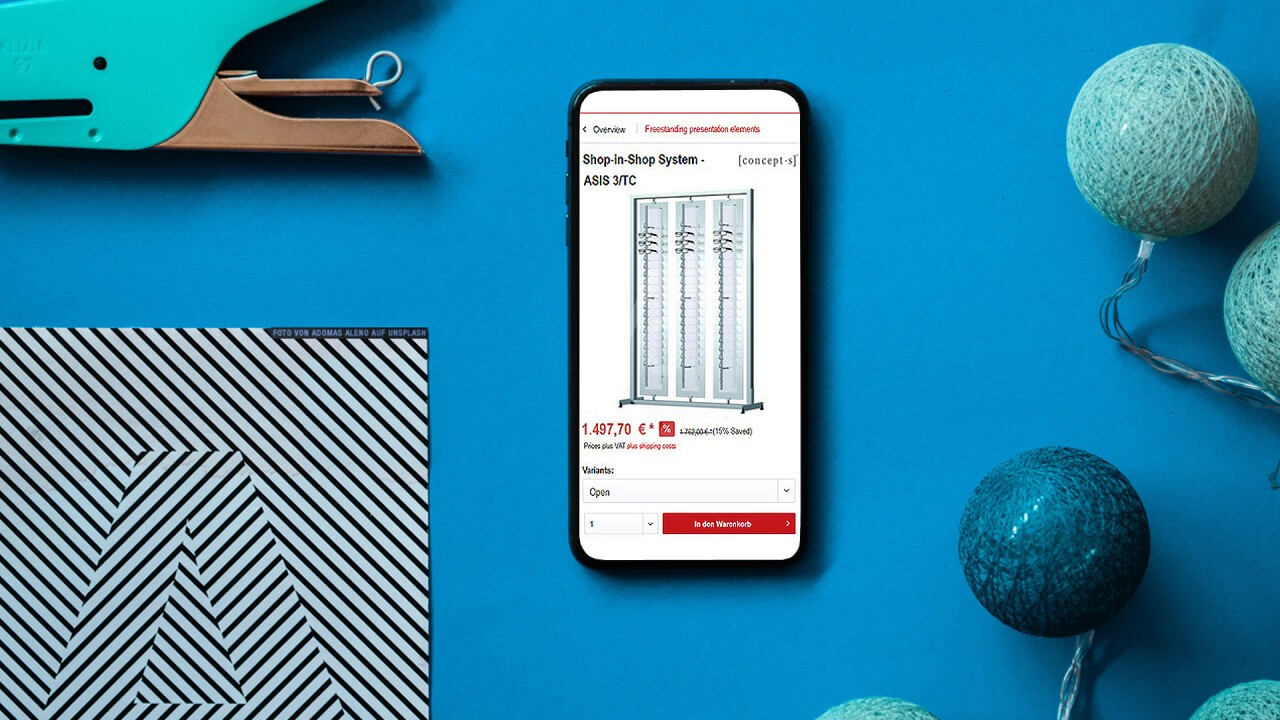 Shop-in-shop systems at special prices