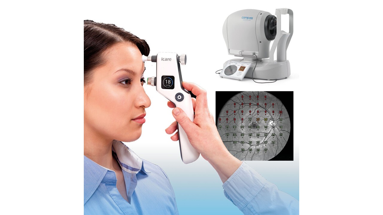 professionelles Glaukom-Screening mit dem Tonometer iCare IC100 und dem fundusgesteuerten Perimeter iCare COMPASS