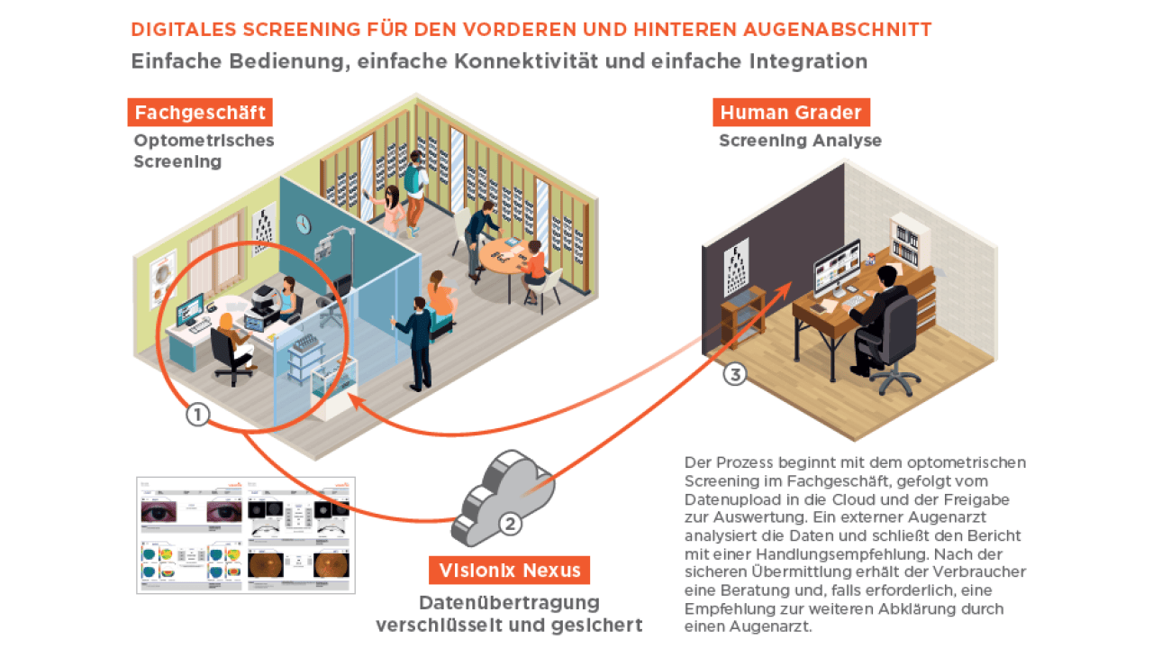 Digitales Screening vordere und hinterer Augenabschnitt