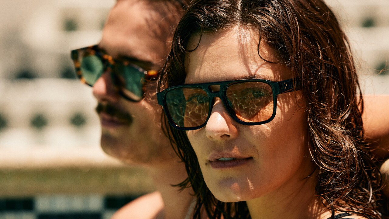 Rifka in Scout Tortoise (left) and Recycled Black Spritz (right)