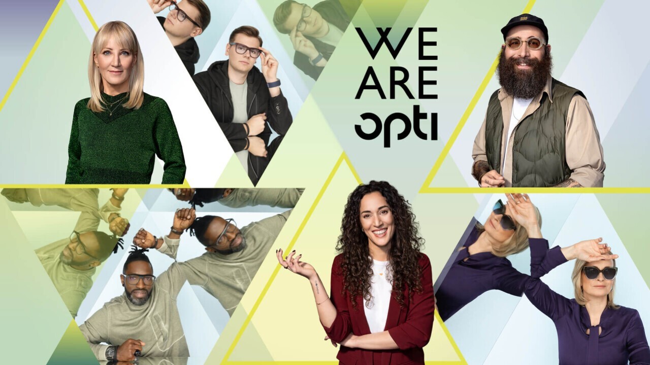 Curtains up for the new brand ambassadors! Three women and three men from the optical industry are lending their charismatic and (as yet) unknown faces to opti 2026. These six brand personalities are embedded in a lively, dynamic design with a bright, opti-mistic appeal. Above from left: Reya Kons, Tom Luis Platten, Christian Metzler. Below from left: Fola Osu, Camilla Stramare, Daniela Steinkämper. Photo: GHM