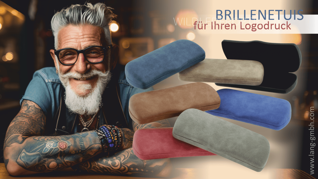 Metallkernetui mit Wildleder-Oberfläche
