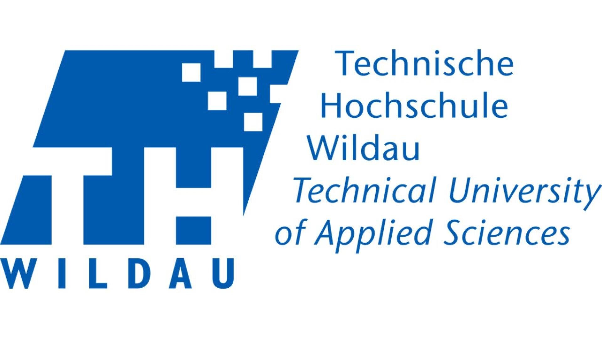 Logo of Technische Hochschule Wildau, Technical University of Applied Sciences, featuring a blue geometric design with TH Wildau text and the university name in English and German on a white background.