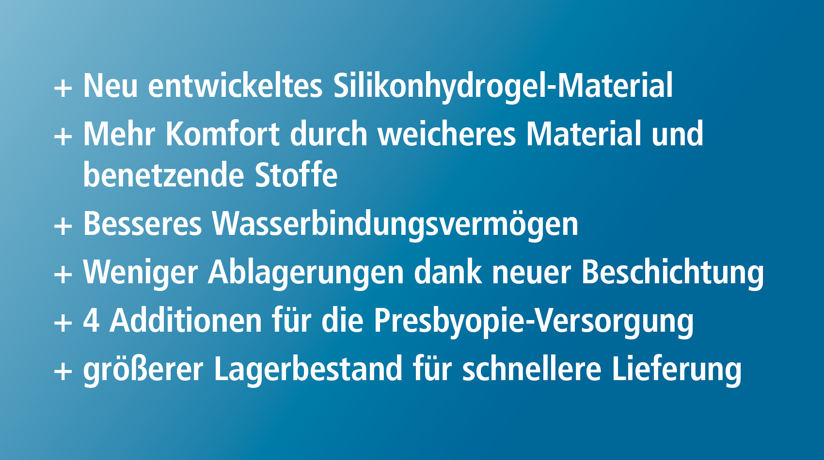 ECCO comfort plus, die Monatslinse mit 6-fach-Plus